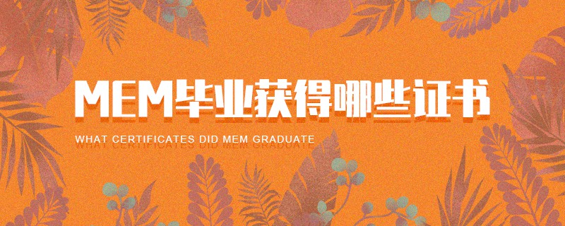 MEM畢業(yè)獲得哪些證書