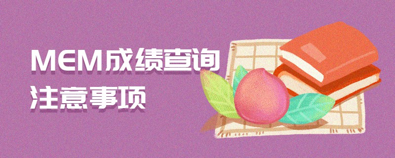 MEM成績查詢注意事項(xiàng)
