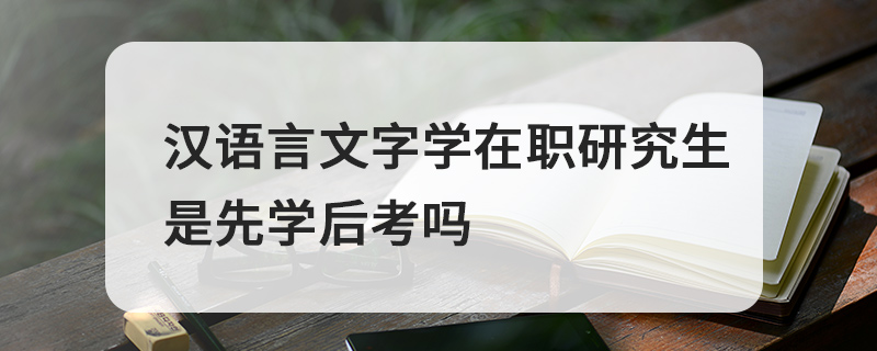 漢語言文字學(xué)在職研究生是先學(xué)后考嗎