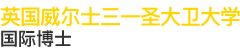 英國(guó)威爾士三一圣大衛(wèi)大學(xué)國(guó)際博士