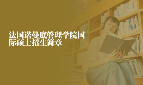 法國諾曼底管理學(xué)院國際碩士招生簡章