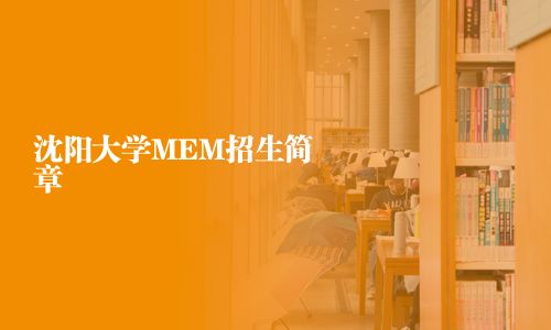 沈陽大學(xué)MEM招生簡章