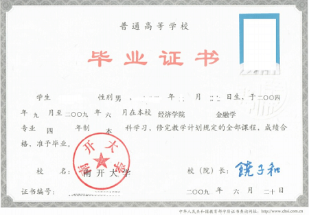 畢業(yè)證書