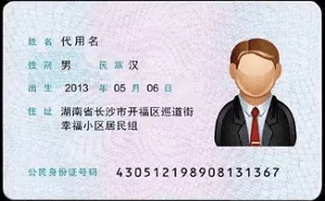 身份證正面