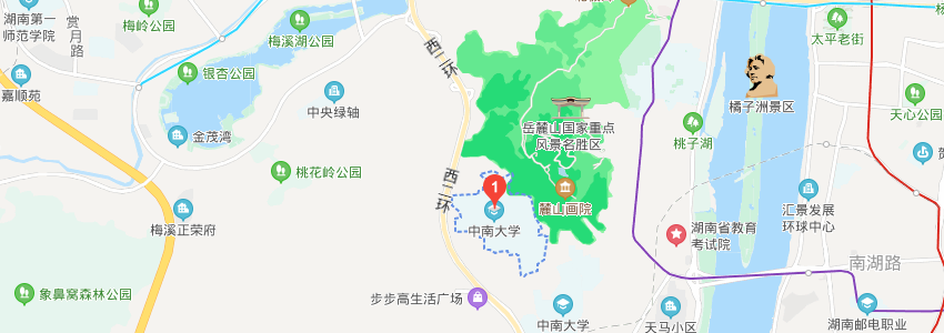 中南大學(xué)學(xué)校地圖
