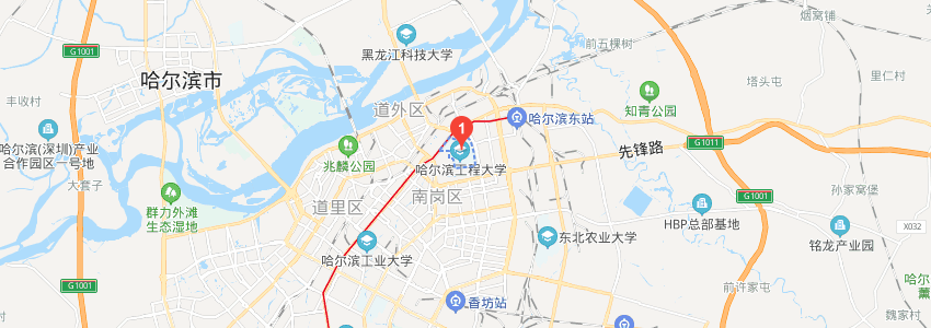 哈爾濱工程大學(xué)學(xué)校地圖