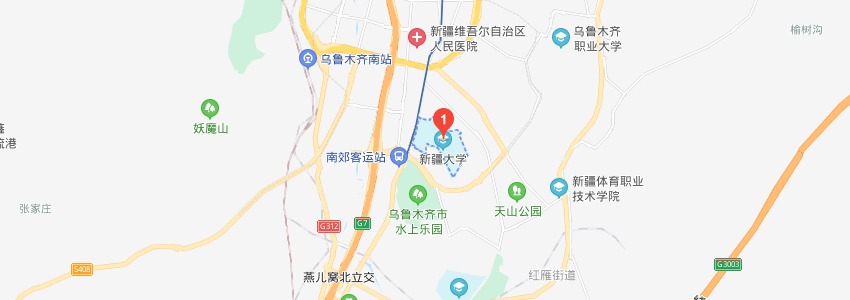 新疆大學(xué)學(xué)校地圖