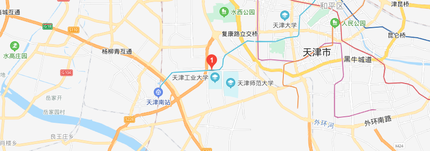 天津工業(yè)大學學校地圖