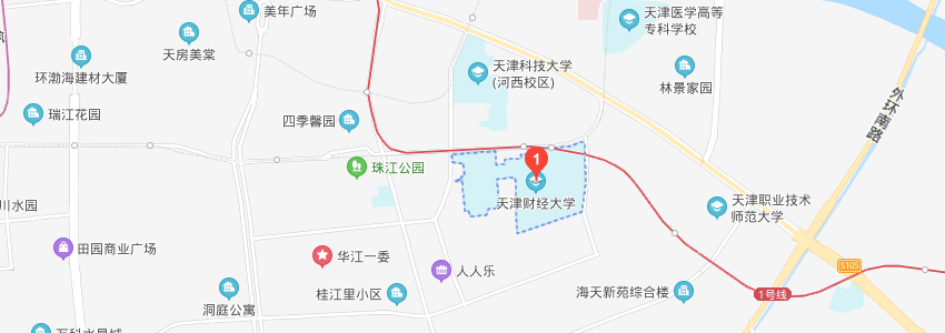 天津財(cái)經(jīng)大學(xué)學(xué)校地圖