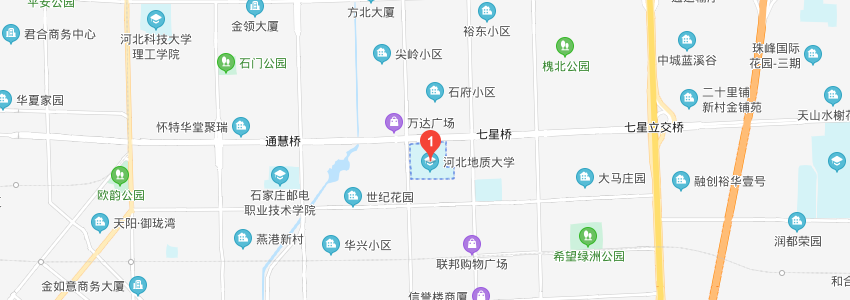 河北地質(zhì)大學(xué)學(xué)校地圖