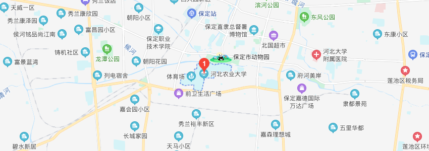 河北農(nóng)業(yè)大學學校地圖