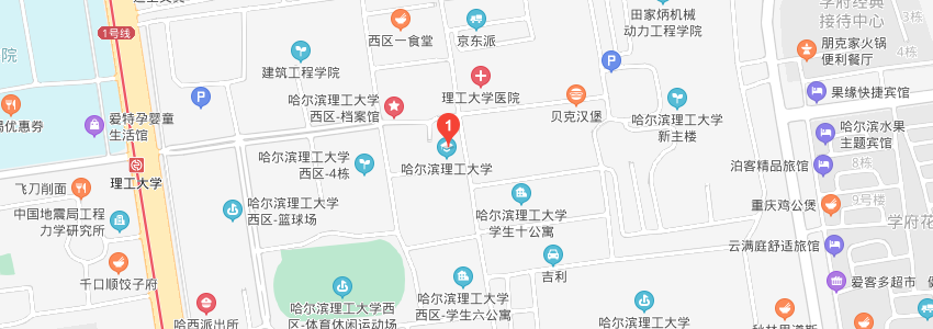 哈爾濱理工大學(xué)學(xué)校地圖