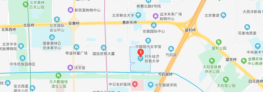 對外經(jīng)濟貿(mào)易大學(xué)學(xué)校地圖
