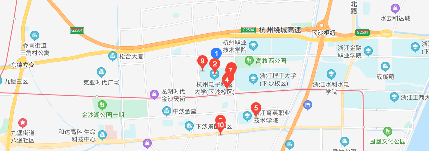 杭州電子科技大學(xué)學(xué)校地圖