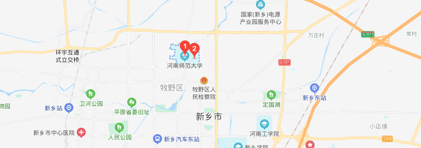 河南師范大學(xué)學(xué)校地圖