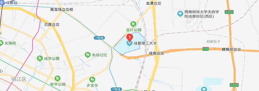 成都理工大學(xué)學(xué)校地圖