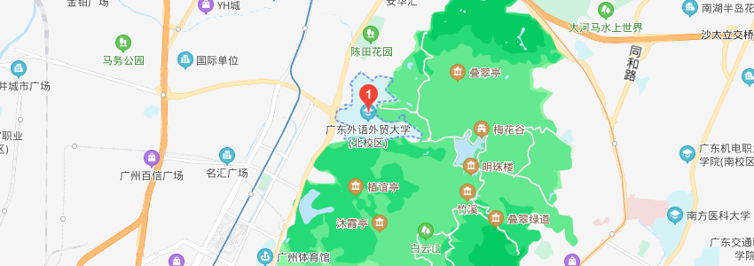 廣東外語外貿(mào)大學(xué)學(xué)校地圖