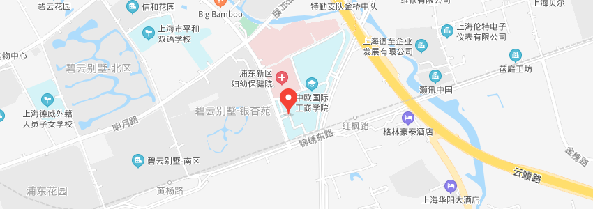 中歐國(guó)際工商學(xué)院學(xué)校地圖