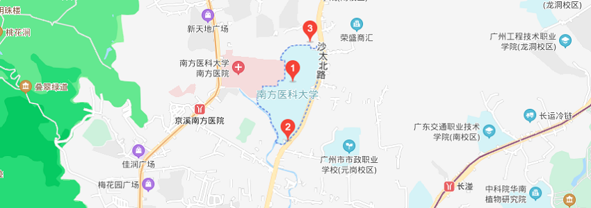 南方醫(yī)科大學學校地圖