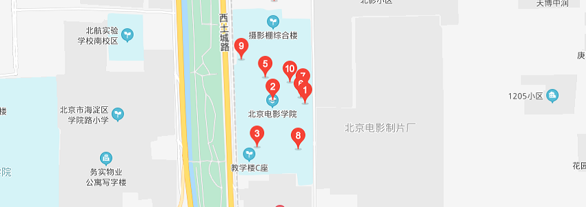 北京電影學(xué)院學(xué)校地圖