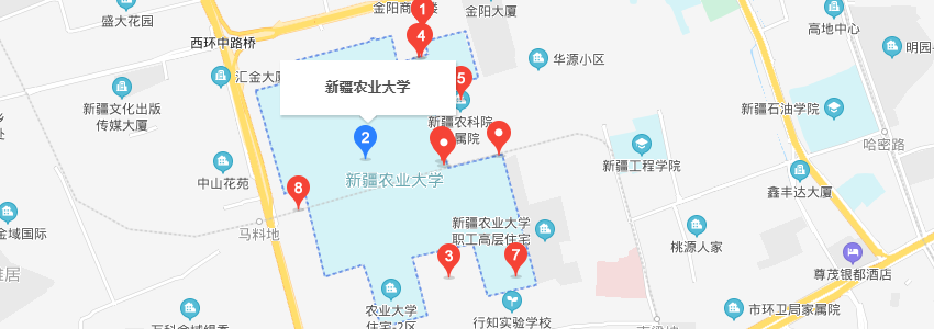 新疆農業(yè)大學學校地圖