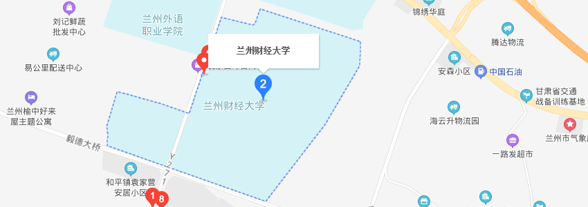 蘭州財經(jīng)大學(xué)學(xué)校地圖