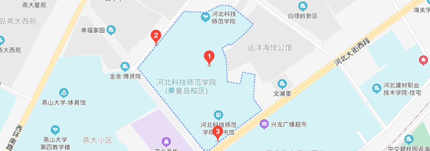 河北科技師范學(xué)院學(xué)校地圖