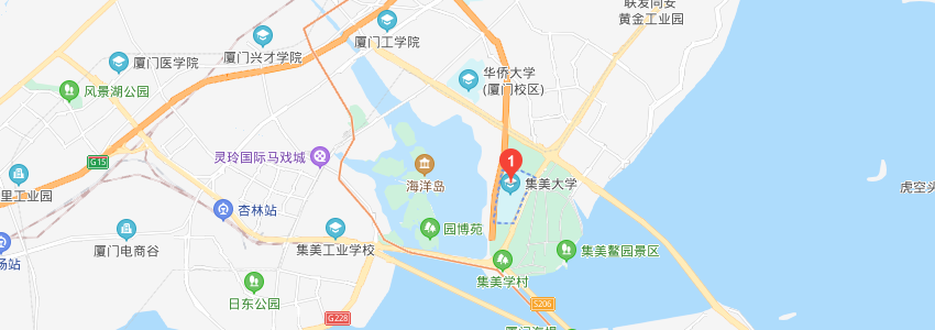 集美大學(xué)學(xué)校地圖