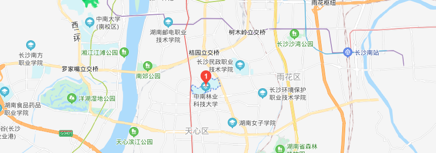 中南林業(yè)科技大學(xué)學(xué)校地圖