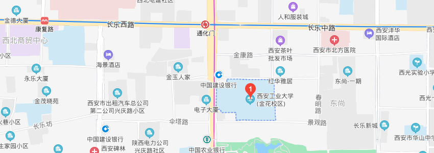西安工業(yè)大學(xué)學(xué)校地圖