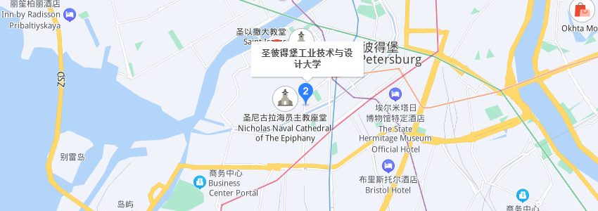 俄羅斯圣彼得堡國立工業(yè)技術(shù)與設(shè)計(jì)大學(xué)學(xué)校地圖
