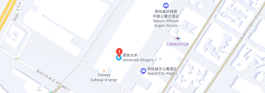 法國昂熱大學(xué)學(xué)校地圖