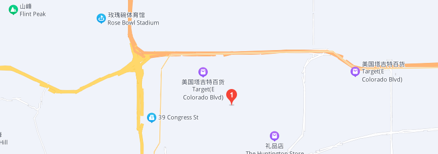 美國加州高登學院學校地圖