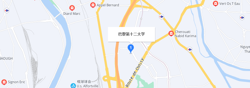 法國(guó)巴黎第十二大學(xué)學(xué)校地圖