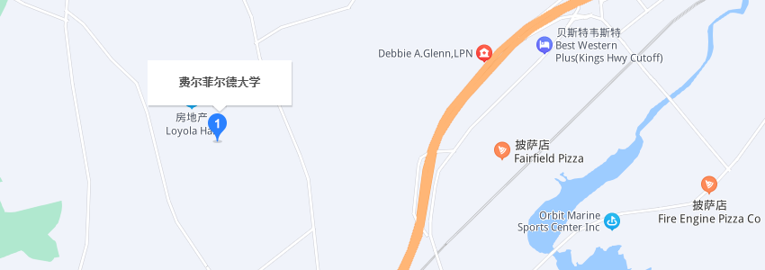 美國(guó)費(fèi)爾菲爾德大學(xué)學(xué)校地圖
