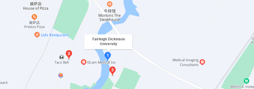 美國(guó)菲爾萊狄更斯大學(xué)學(xué)校地圖