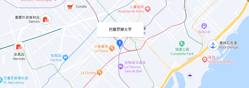 西班牙巴塞羅那大學(xué)學(xué)校地圖