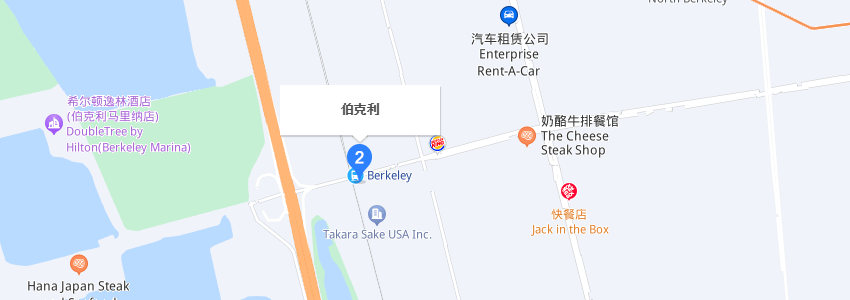 美國伯克利學院學校地圖