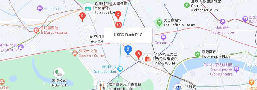 倫敦銀行與金融學(xué)院學(xué)校地圖